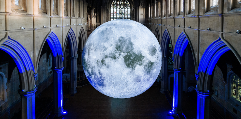Museum of the Moon by Luke Jerram in St Mary's Church, Fratton